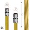 Flextron Gas Line Hose 1/2'' O.D.x36'' Len 1/2"x3/8" FIP Fittings Yellow Coated Stainless Steel Flexible FTGC-YC38-36E - alternate 4